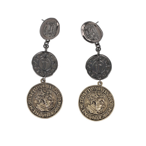 Orecchini pendente tre medaglie