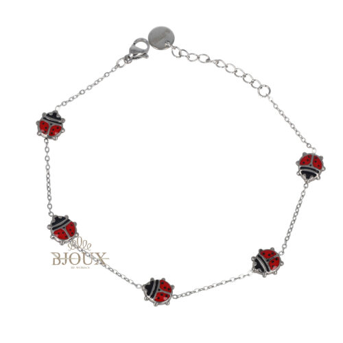 Cavigliera con coccinelle