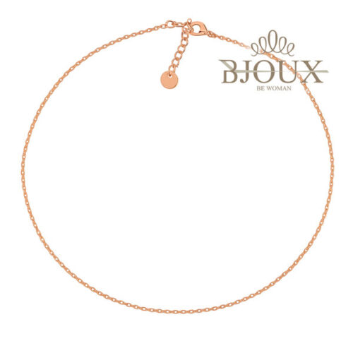 Collana in acciaio gold rose lung.22 cm