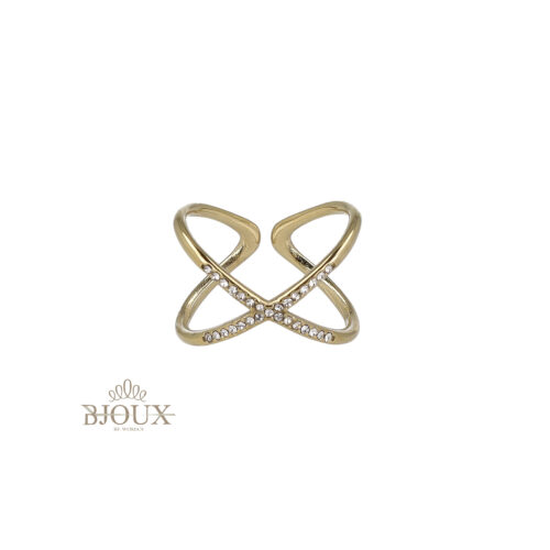 Anello Cross Glam in Acciaio