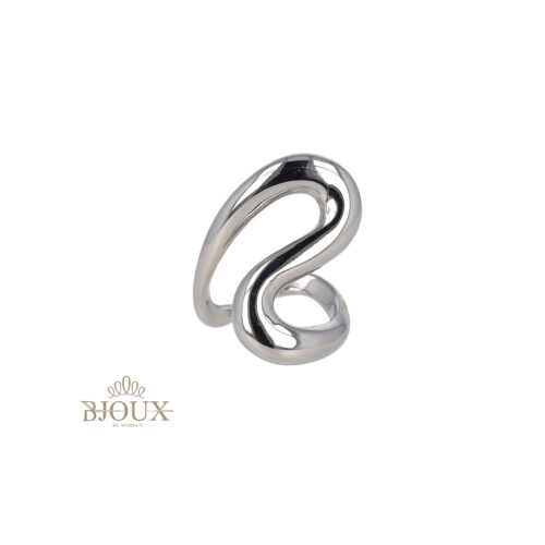 Anello Fluid Shape in Acciaio