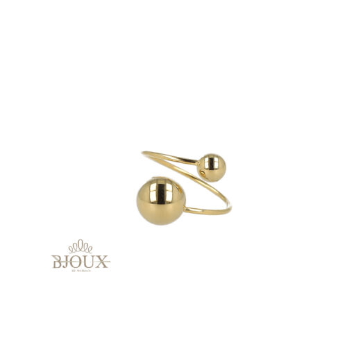 Anello Double Sphere in Acciaio