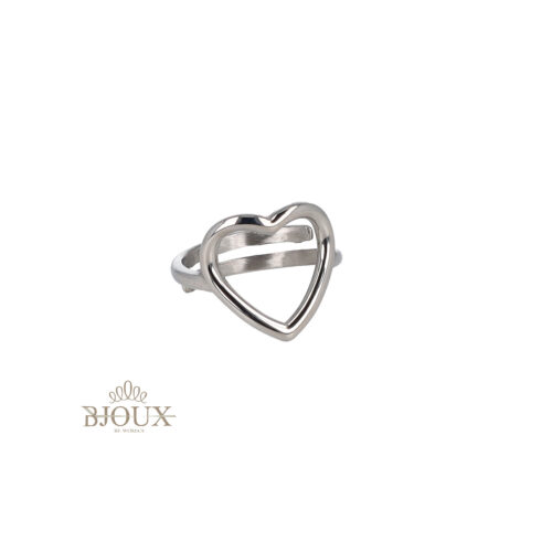 Anello Cuore Open in Acciaio