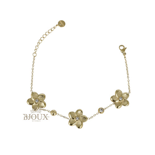 Bracciale Daisy Fiori in Acciaio