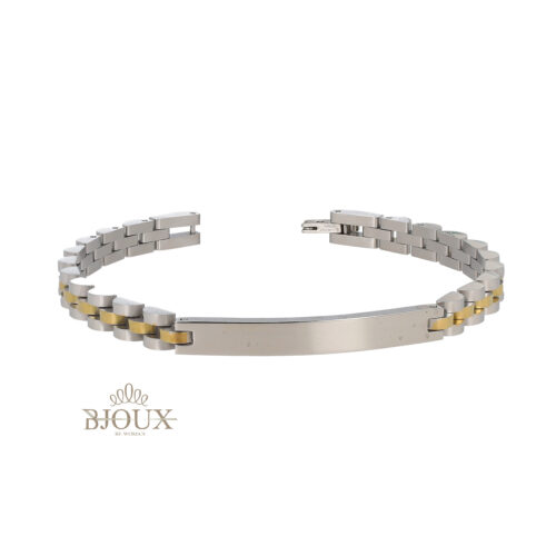 Bracciale Uomo Classic Plate in Acciaio
