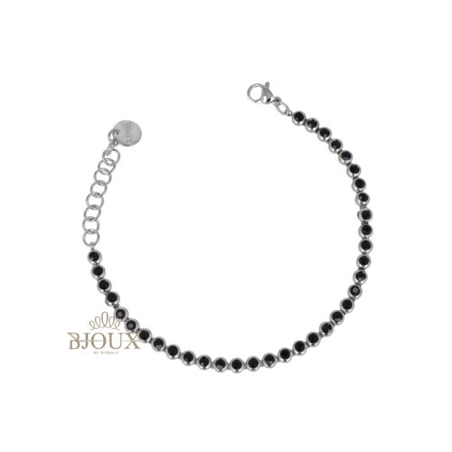 Bracciale Black Slim 3 mm in Acciaio