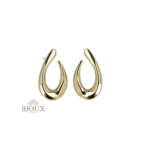 Orecchini Drop Astratta in Acciaio