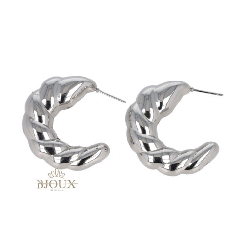 Orecchini Cerchio Intrecciato Croissant