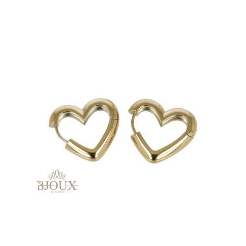 Orecchini Cuore Hoop In Acciaio