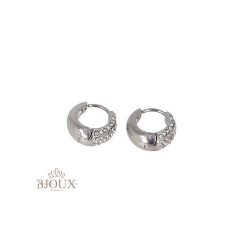 Orecchini Hoop Strass Piccolo 8 mm