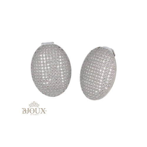 Orecchini Clip Pavé Ovale