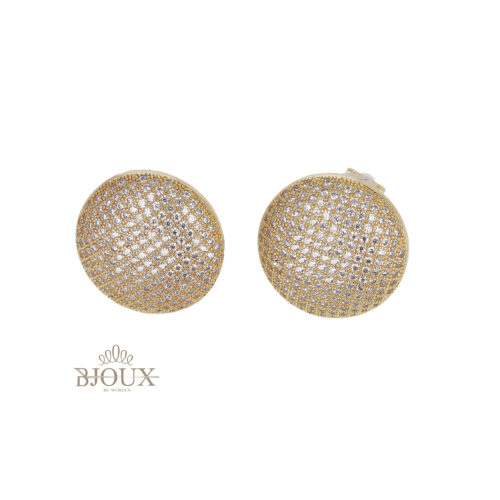 Orecchini Clip Pavé Tondo