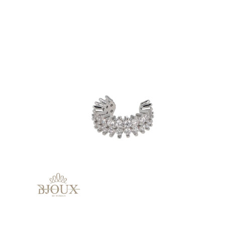 Orecchino Earcuff Crown Crystal