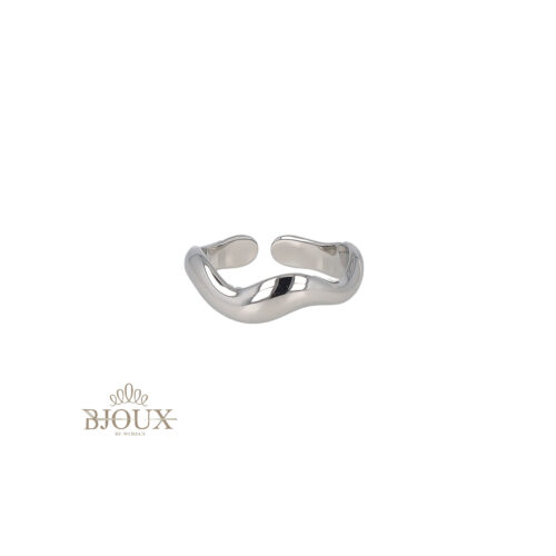 Anello Wave Minimal in Acciaio