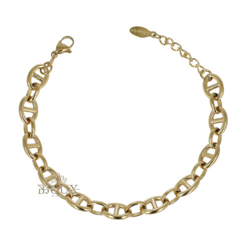 Bracciale Catena Ovale Intrecciata in Acciaio