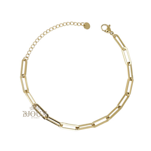 Bracciale Catena Rettangolare in Acciaio