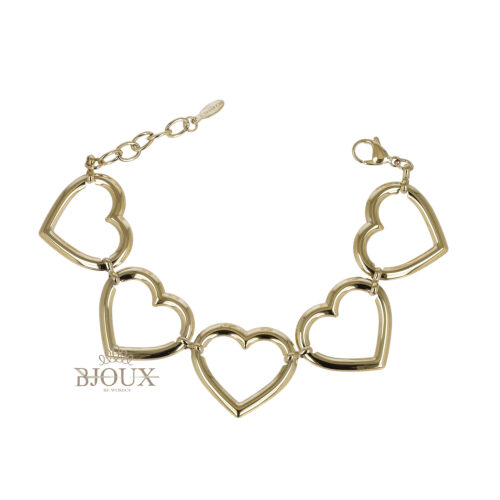 Bracciale Cuori Vuoti in Acciaio