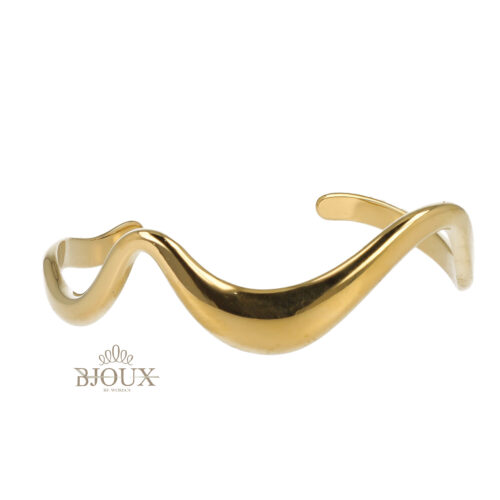 Bracciale Rigido Onda in Acciaio