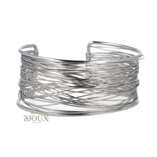 Bracciale Cuff Multistrato in Acciaio