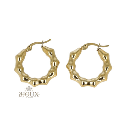 Orecchini Hoop Bamboo in Acciaio