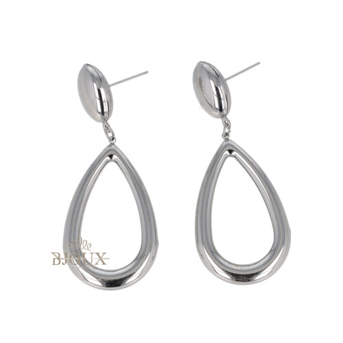 Orecchini Goccia Hollow in Acciaio