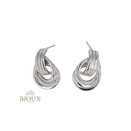 Orecchini Nodo Lucido in Acciaio