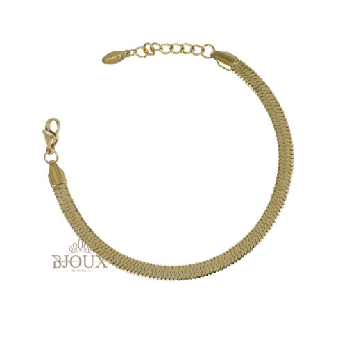 Bracciale in acciaio modello snake da 5MM color oro