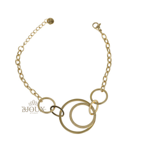 Bracciale in acciaio con cerchi intrecciati