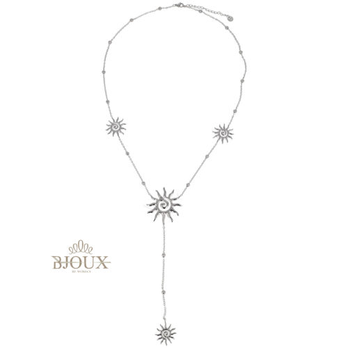 Collana in acciaio Y con soli multipli