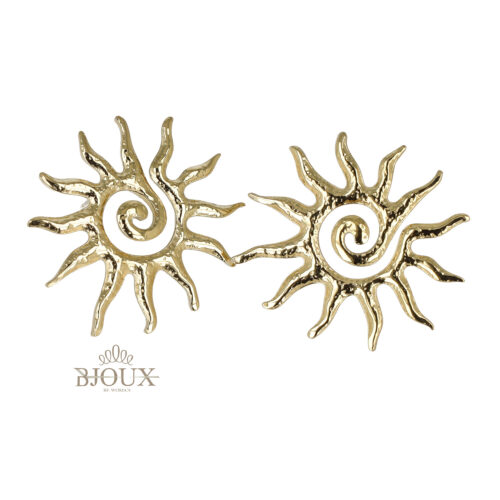 Orecchini in acciaio sole stilizzato