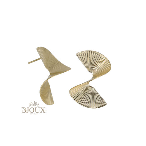Orecchini in acciaio design a spirale