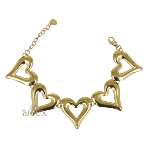 Bracciale Cuori Astratti in Acciaio