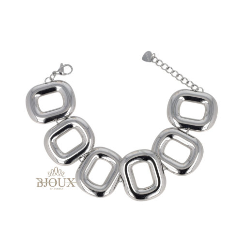 Bracciale Maglie Squadrate in Acciaio