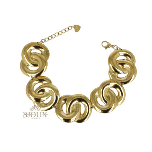 Bracciale Cerchi Intrecciati in Acciaio