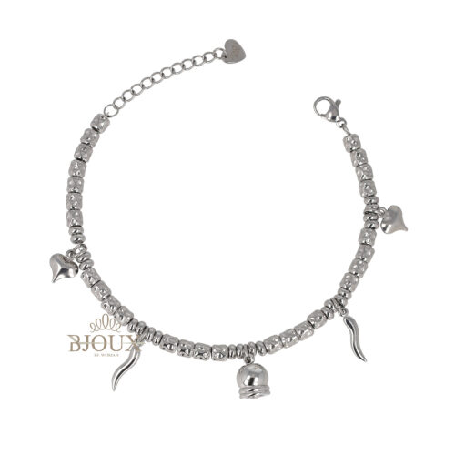 Bracciale Charms Mix in Acciaio