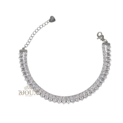 Bracciale Tennis Due Fili Acciaio