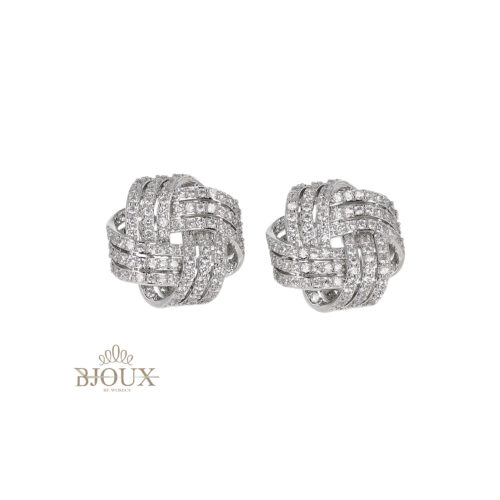 Orecchini Nodo Luminoso in Ottone