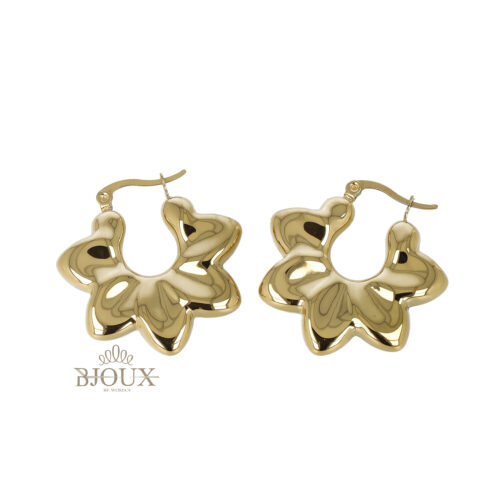 Orecchini Fiore Vuoto in Acciaio