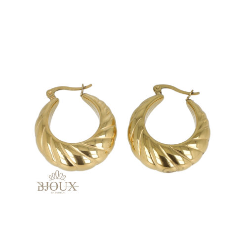 Orecchini Cerchio Twist in Acciaio