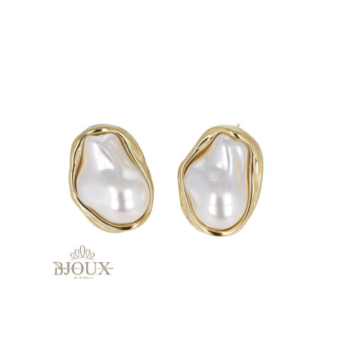 Orecchini Perla Barocca in Acciaio