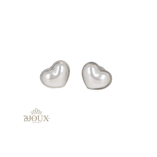 Orecchini Cuore Perla a Clip