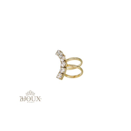 Orecchino EarCuff Doppio con Zirconi