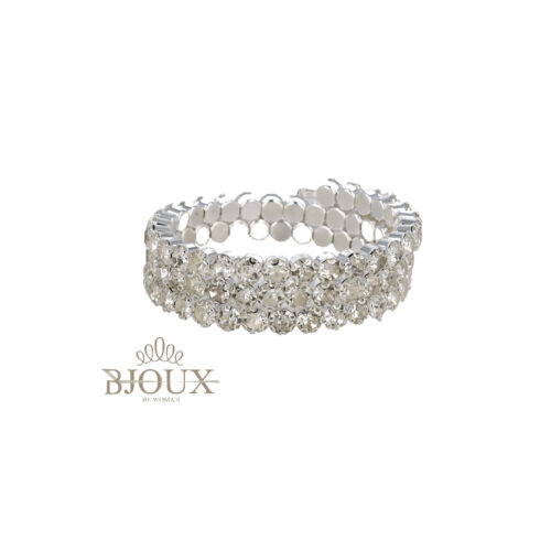 Bracciale spirale di punti luce color rodio