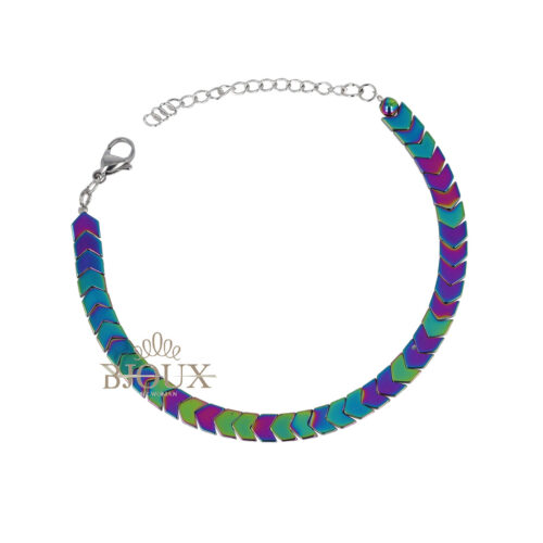 Bracciale uomo frecce multicolor in acciaio