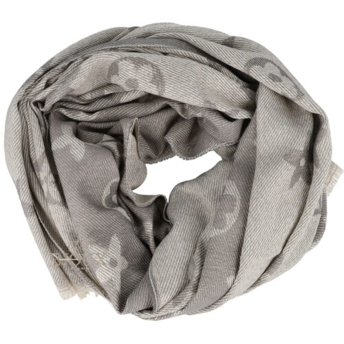 Sciarpa donna Luxe Monogram Grigio