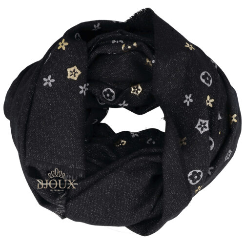 Sciarpa donna Golden Bloom Black