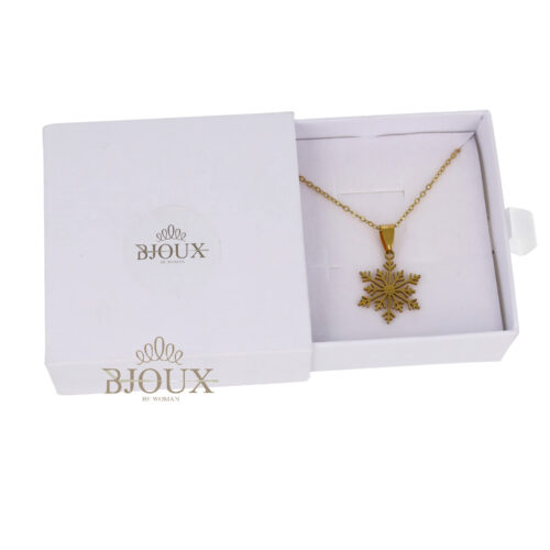 Confezione Regalo Donna Collana Fiocco Di Neve