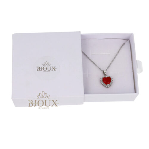 Confezione Regalo Collana Rodio Cuore Colorato