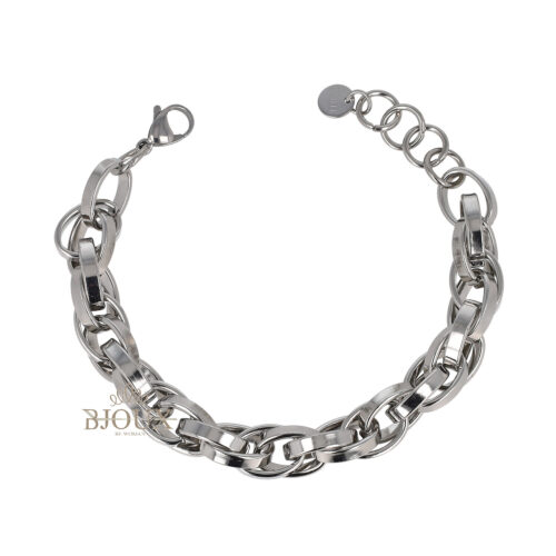 Bracciale in acciaio catena lucida