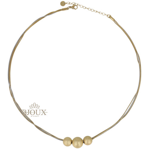 Collana Multifilo con Sfere Oro